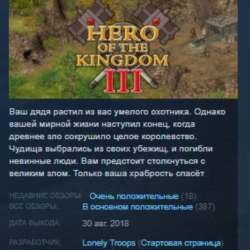 Hero of the Kingdom III 3 Герой Королевства III STEAM KEY REGION FREE GLOBAL РОССИЯ