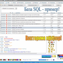 Викторина. База вопросов SQL для викторины. База sql.