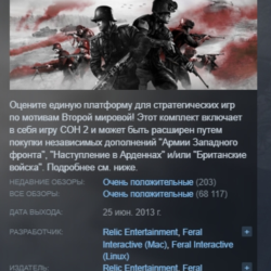 Company of Heroes 2 STEAM KEY РФ СНГ ЛИЦЕНЗИЯ СТИМ КЛЮЧ