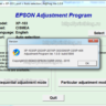 Adjustment program Epson Home XP-100, XP-102, XP-103