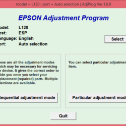 Adjustment program Epson L120
