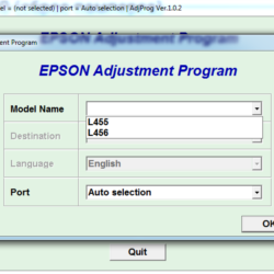 Adjustment program Epson L455, L456