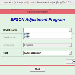 Adjustment program Epson L810, L850