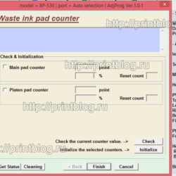 Adjustment program XP-530, XP-630, XP-830