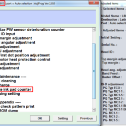 Adjustment program Epson L805