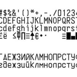 Шрифт терминала оплаты VKP-80, версия 1