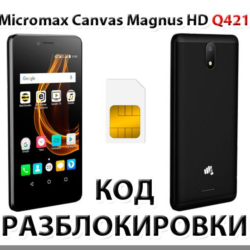 Разблокировка телефона Micromax Canvas Magnus HD Q421.