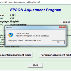 Adjustment program Epson L382, L386, L486 (Сброс)