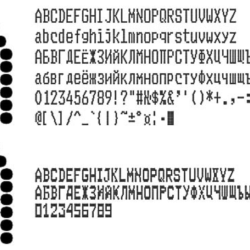 Шрифт ККМ матричного принтера EPSON TM-U950 вер.2(ttf)