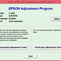 Adjustment program Epson L1300 (Сброс памперса)