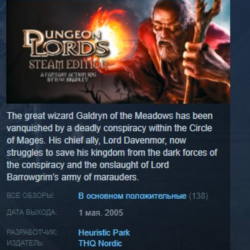Dungeon Lords Steam Edition STEAM KEY REGION FREE GLOBAL РОССИЯ