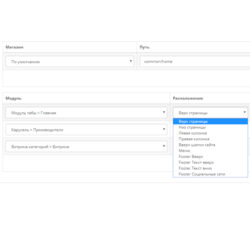 Дополнительные позиции для OpenCart 2