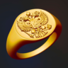 3d модель перстень с гербом России