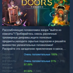 Doors: Paradox STEAM KEY GLOBAL РФ СНГ СТИМ ЛИЦЕНЗИЯ