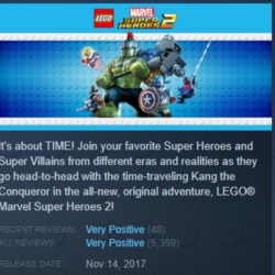 LEGO Marvel Super Heroes 2 STEAM KEY GLOBAL РОССИЯ