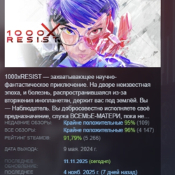 1000xRESIST STEAM KEY REGION FREE GLOBAL РОССИЯ