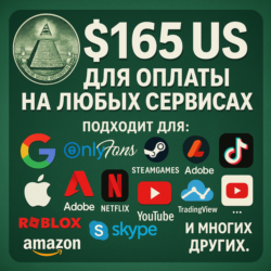 US КАРТА 165$ для Google/Apple/PayPal и др   USD