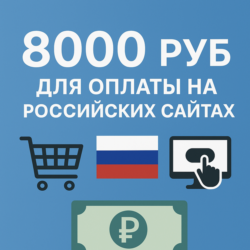 КАРТА 8000 RUB для оплаты в зоне RU