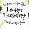Шрифт LEMON TUESDAY