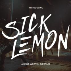 Шрифт SICK LEMON - ручной письменный тип