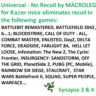 Universal - No recoil. Пак макросов для Synapse 3 и 4