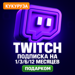ПОДАРОЧНАЯ ПОДПИСКА TWITCH SUB | 1-3-6-12 МЕСЯЦЕВ