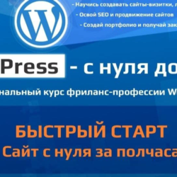 Программирование Курс WordPress – с нуля до Профи!