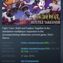 DON T STARVE TOGETHER АВТОДОСТАВКА STEAM GLOBAL МГНОВЕННО ЛИЦЕНЗИЯ