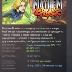 Mayhem Brawler АВТОДОСТАВКА STEAM GLOBAL МГНОВЕННО ЛИЦЕНЗИЯ