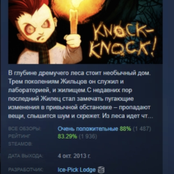 Knock-knock АВТОДОСТАВКА STEAM GLOBAL МГНОВЕННО ЛИЦЕНЗИЯ