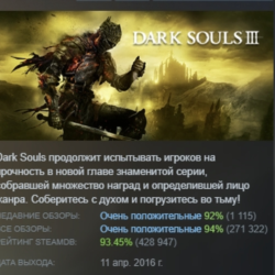 DARK SOULS 3 III АВТОДОСТАВКА STEAM GLOBAL МГНОВЕННО ЛИЦЕНЗИЯ