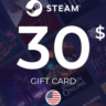 Steam Wallet Gift Card $30 USD