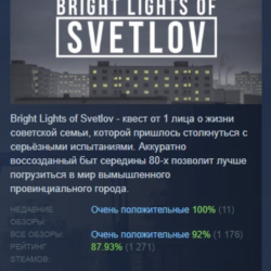 Bright Lights of Svetlov АВТОДОСТАВКА STEAM GLOBAL МГНОВЕННО ЛИЦЕНЗИЯ