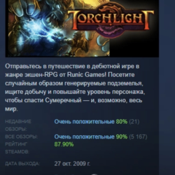 Torchlight АВТОДОСТАВКА STEAM GLOBAL МГНОВЕННО ЛИЦЕНЗИЯ
