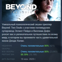 Beyond: Two Souls АВТОДОСТАВКА STEAM GLOBAL МГНОВЕННО ЛИЦЕНЗИЯ