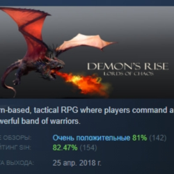 Demon's Rise - Lords of Chaos АВТОДОСТАВКА STEAM GLOBAL МГНОВЕННО ЛИЦЕНЗИЯ