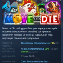 Move or Die АВТОДОСТАВКА STEAM GLOBAL МГНОВЕННО ЛИЦЕНЗИЯ