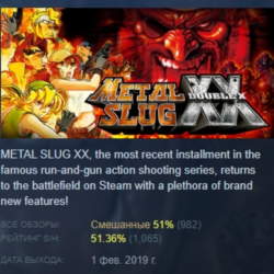 METAL SLUG XX АВТОДОСТАВКА STEAM GLOBAL МГНОВЕННО ЛИЦЕНЗИЯ
