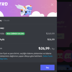27 TL.  только для Турция Discord