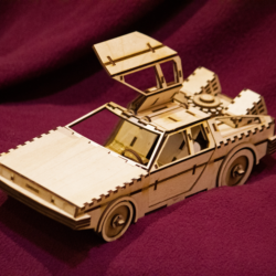 DeLorean DMC-12 макет для лазерной резки DXF SVG CDR AI