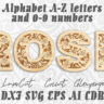 Алфавит Lucky буквы a-z, цифры 0-9 для лазерной резки