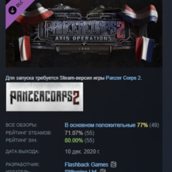 Panzer Corps 2: Axis Operations - 1940 DLC АВТОДОСТАВКА STEAM РОССИЯ