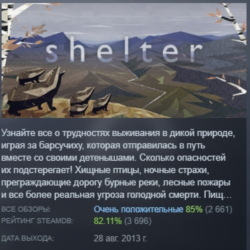 Shelter 1 АВТОДОСТАВКА STEAM GLOBAL МГНОВЕННО ЛИЦЕНЗИЯ