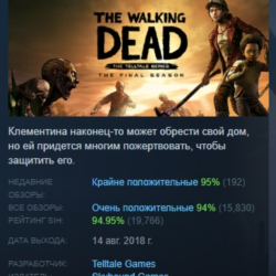 The Walking Dead: The Final Season АВТОДОСТАВКА STEAM GLOBAL МГНОВЕННО ЛИЦЕНЗИЯ