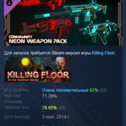 Killing Floor - Neon Weapon Pack DLC АВТОДОСТАВКА STEAM РОССИЯ