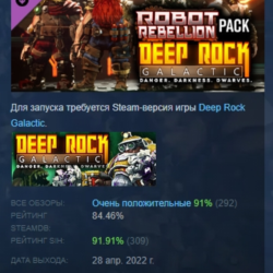 Deep Rock Galactic - Robot Rebellion Pack DLC АВТОДОСТАВКА STEAM РОССИЯ