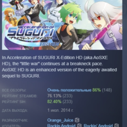 Acceleration of SUGURI X-Edition HD АВТОДОСТАВКА STEAM GLOBAL МГНОВЕННО ЛИЦЕНЗИЯ