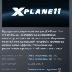 X-Plane 11 АВТОДОСТАВКА STEAM GLOBAL МГНОВЕННО ЛИЦЕНЗИЯ