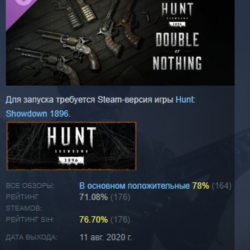 Hunt: Showdown 1896 Double or Nothing DLC АВТОДОСТАВКА STEAM РОССИЯ