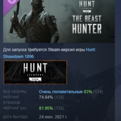 Hunt: Showdown 1896 - The Beast Hunter АВТОДОСТАВКА STEAM РОССИЯ